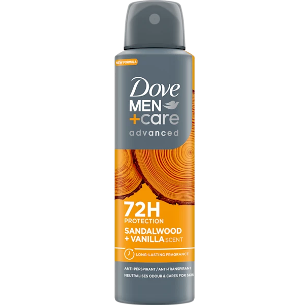 Dove For Men Deodorant Spray Sandalwood Vanilla