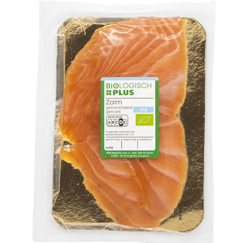 Biologisch PLUS Gerookte zalm getrancheerd