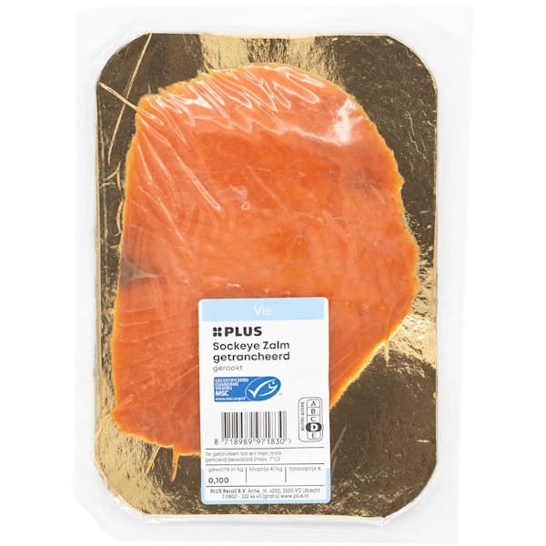 PLUS Gerookte sockeye zalm gesneden