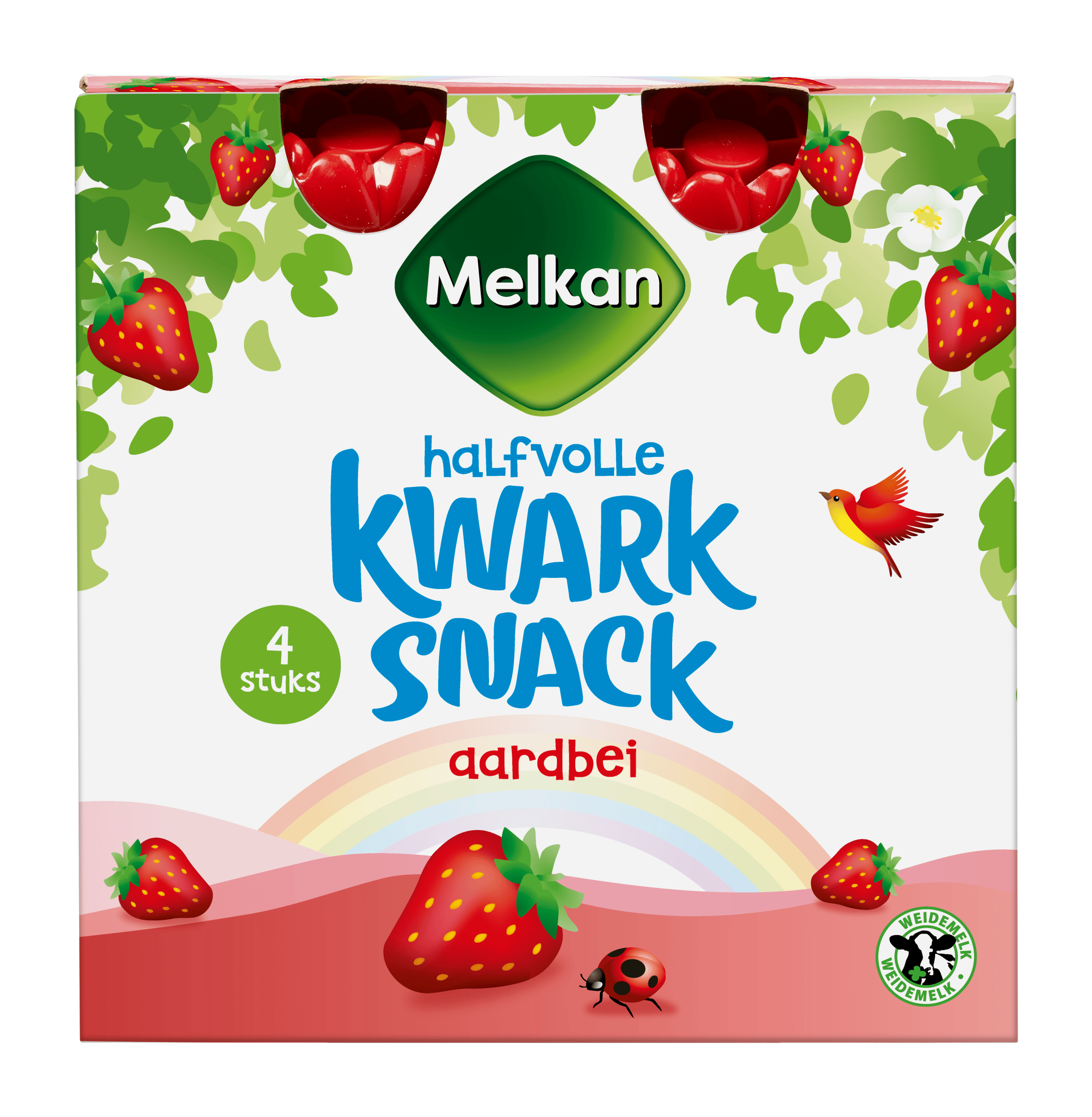 Zuivelsnack Halfvolle kwark aardbei 4s