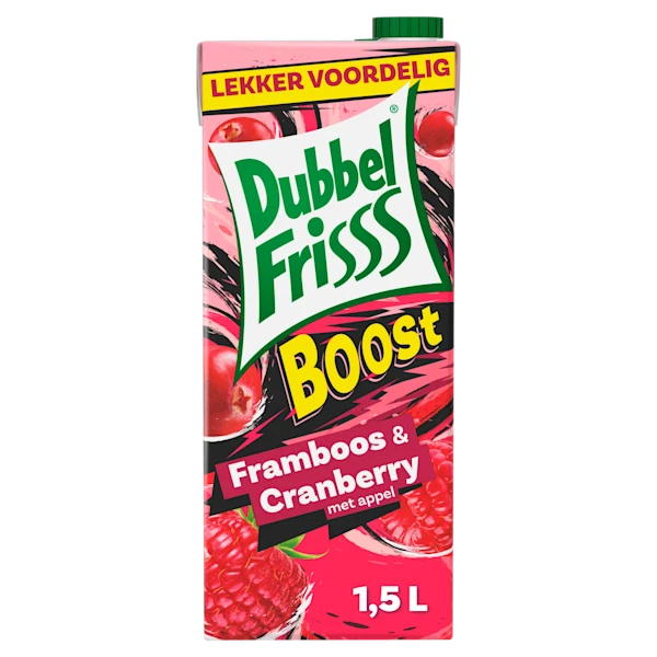 Dubbelfrisss Boost framboos & cranberry