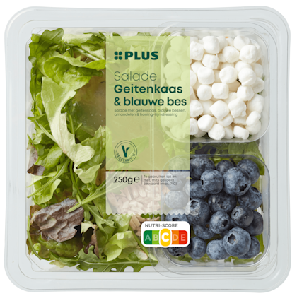 Salade geitenkaas blauwe bes