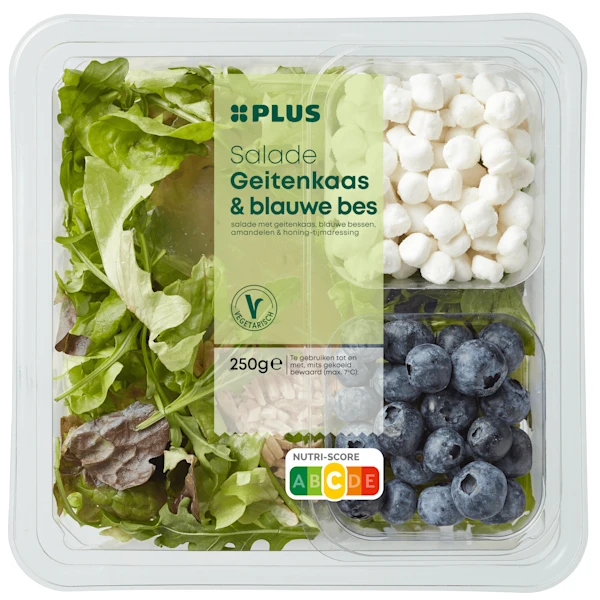 PLUS Salade geitenkaas blauwe bes