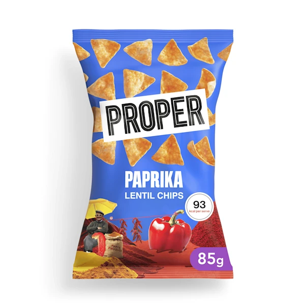 Proper Paprika lentil chips