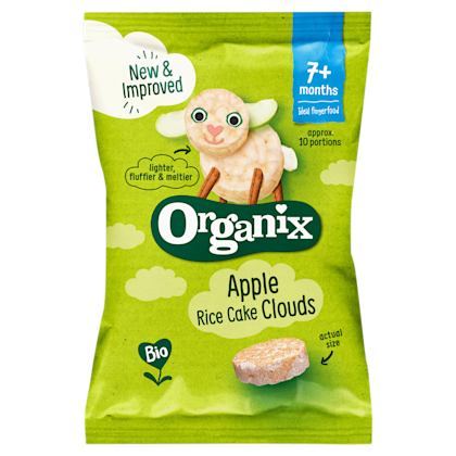 Organix Bio Luchtige Rijstwafeltjes Appel 7+m