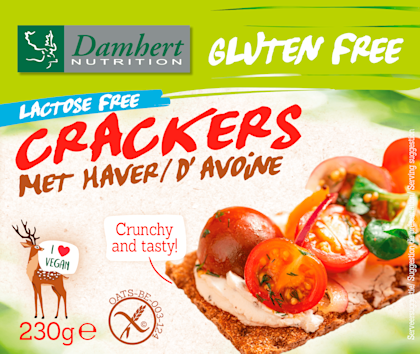 Glutenvrije crackers haver lactosevrij
