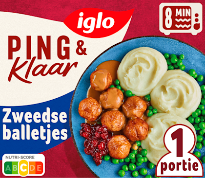 Ping & Klaar Zweedse balletjes & puree