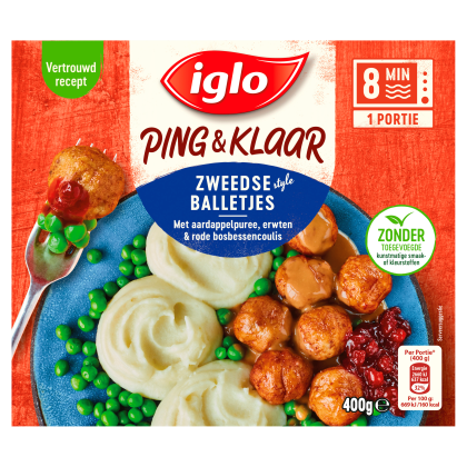 Ping & Klaar Zweedse balletjes & puree