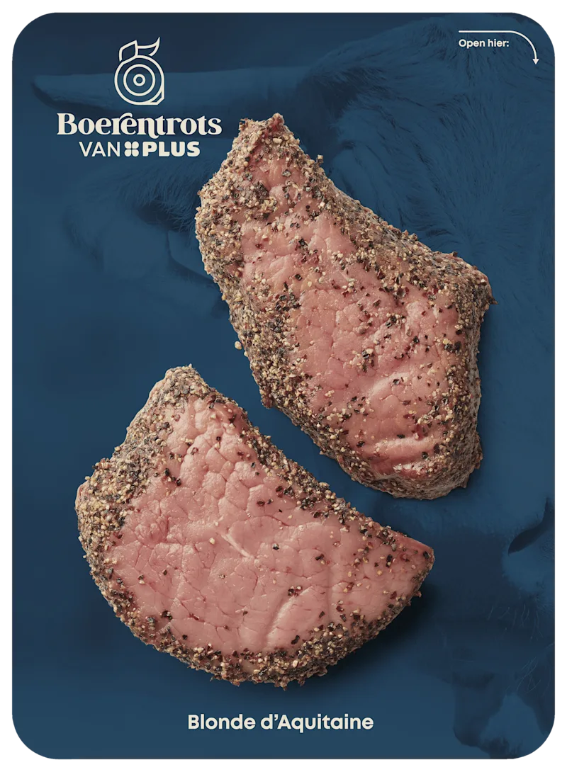 PLUS Boerentrots Rundersteak peper 2 st