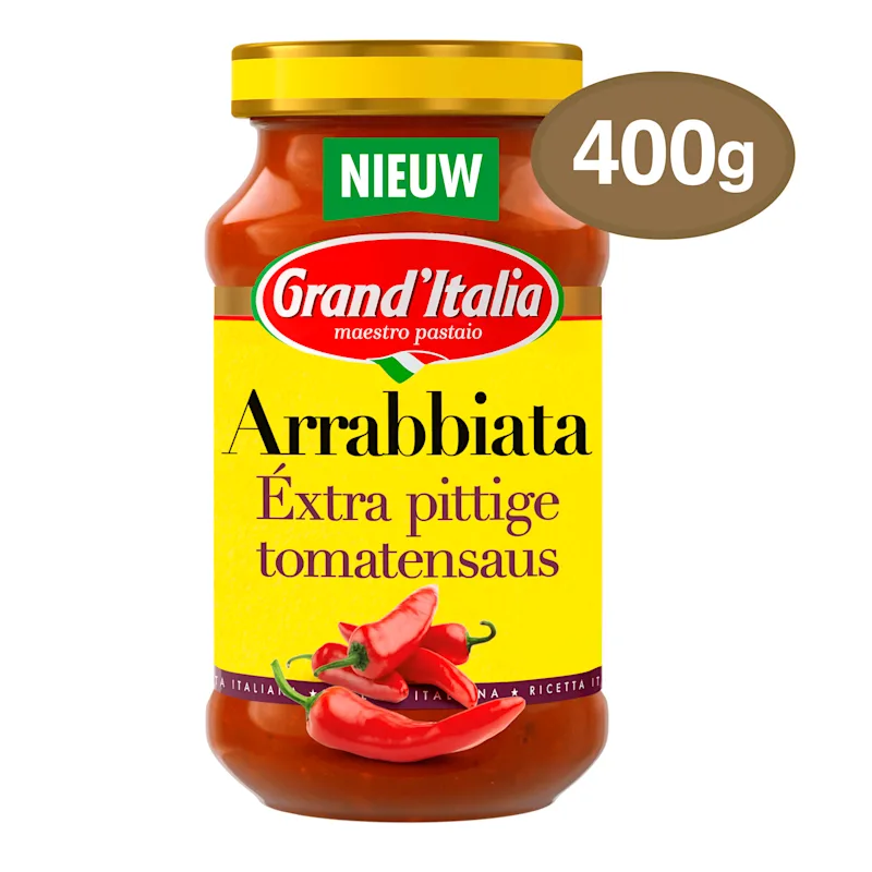 Grand' Italia Arrabbiata éxtra pittige tomatensaus