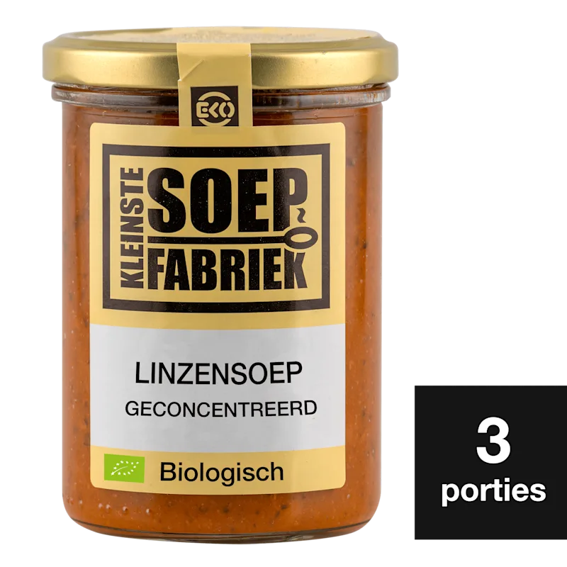 Kleinste Soepfabriek Linzensoep biologisch