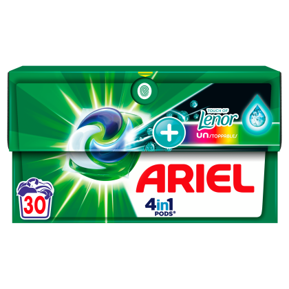 Ariel + pods 4in1 unstoppables touch lenor