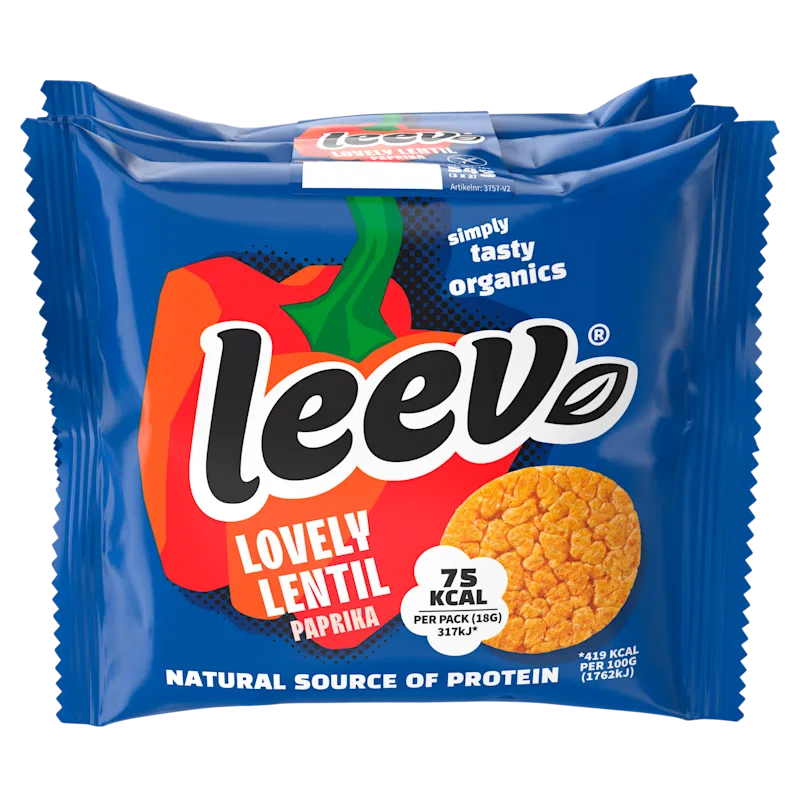 Leev Bio Linzenwafel paprika 3 x 2 stuks