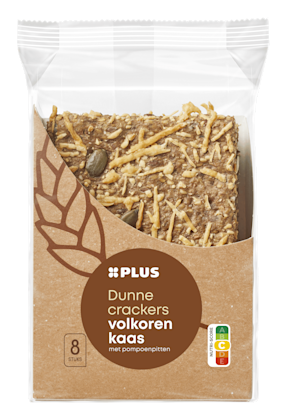 Dunne crackers volk kaas pomp