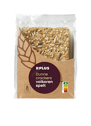 Dunne crackers volkoren spelt