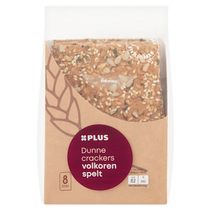 Dunne crackers volkoren spelt