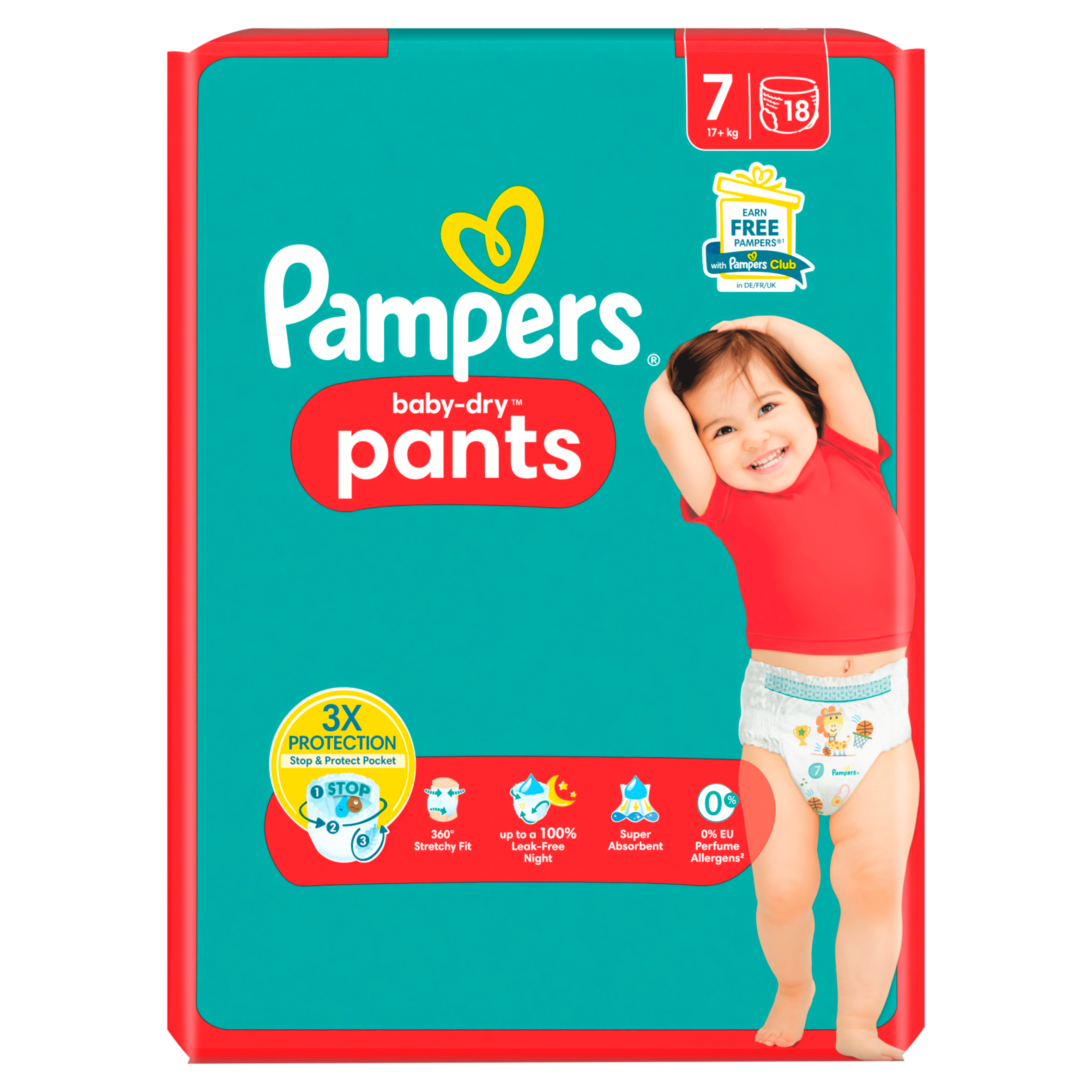Pampers Baby-Dry broek maat 7 luiers - 1990 g