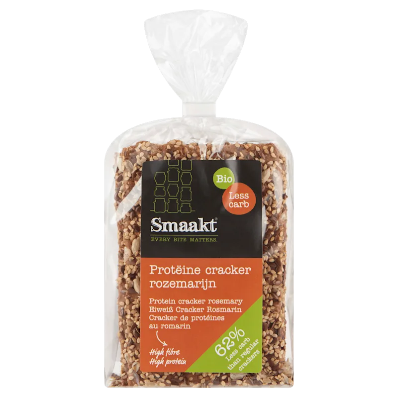 Smaakt Less carb cracker rozemarijn bio
