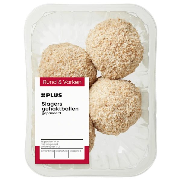 PLUS Slagersgehaktballen gepaneerd