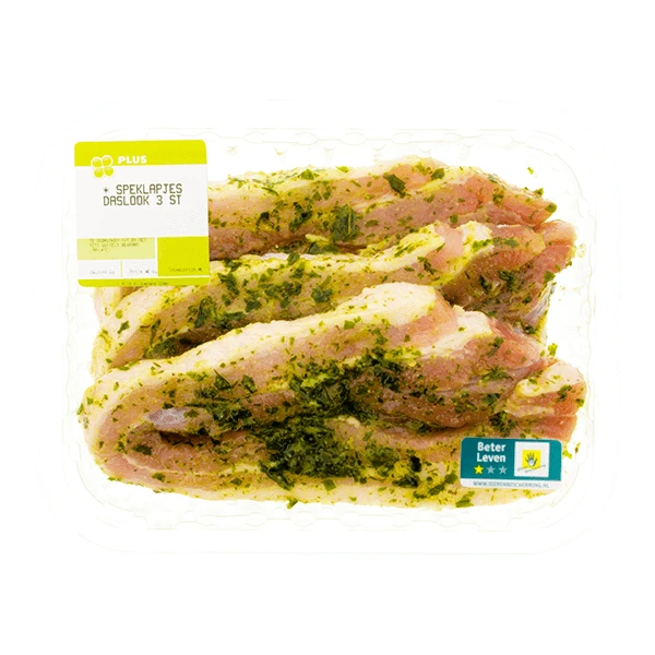 PLUS Boerentrots Speklapjes daslook 3 stuks