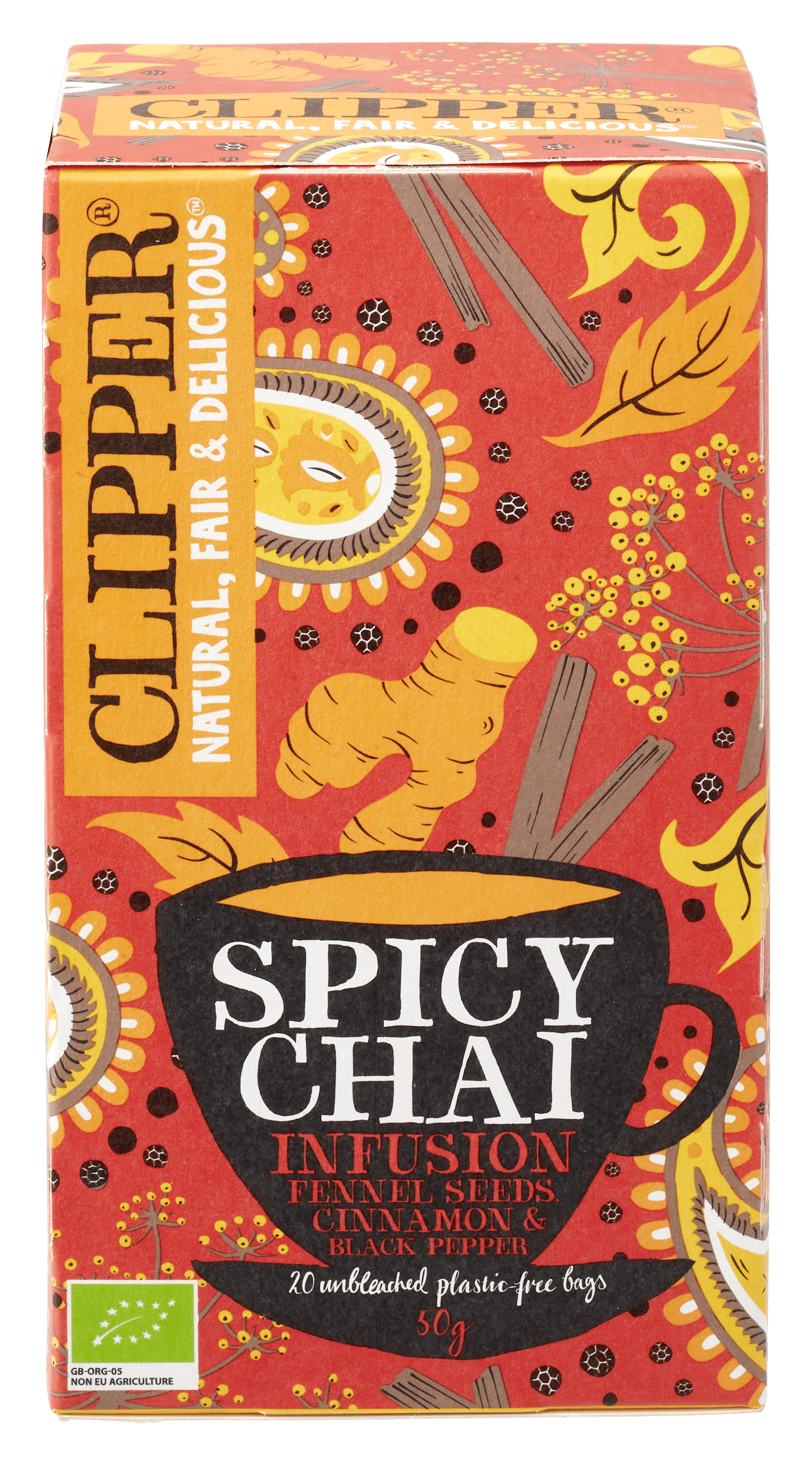Clipper Spicy chai Per Doos 20 st