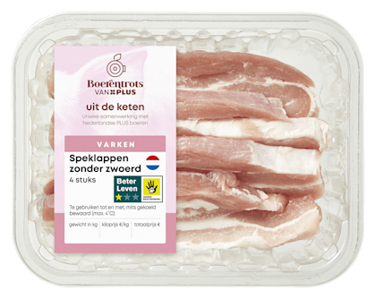 Speklappen zonder zwoerd 4st