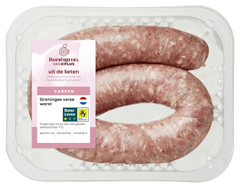 PLUS Boerentrots Groningse verse worst