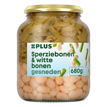 Sperziebonen met witte bonen