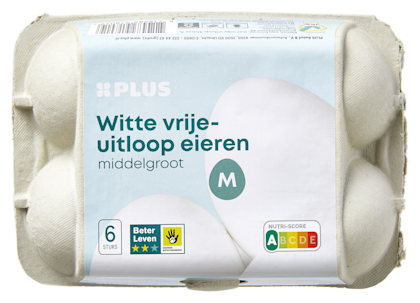 Vrije uitloop eieren wit M