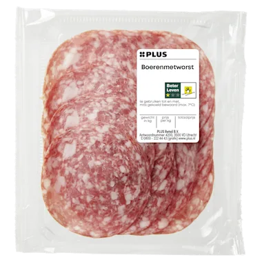 PLUS Boerenmetworst 125g