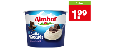 Almhof 1 voor 1,99. Geldig van 28 oktober t/m 3 november