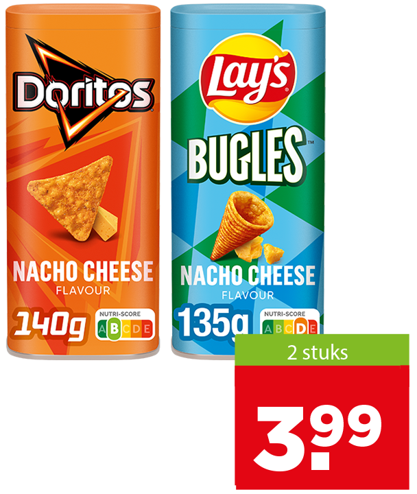 Doritos en Lays, 2 voor 3.99