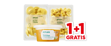 Verse pasta 1 +1 gratis van 4 t/m 10 maart