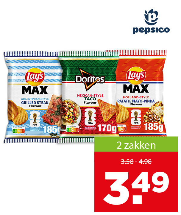 Nieuwe chips smaken van Lays en Doritos, 2 zakken voor 3.49