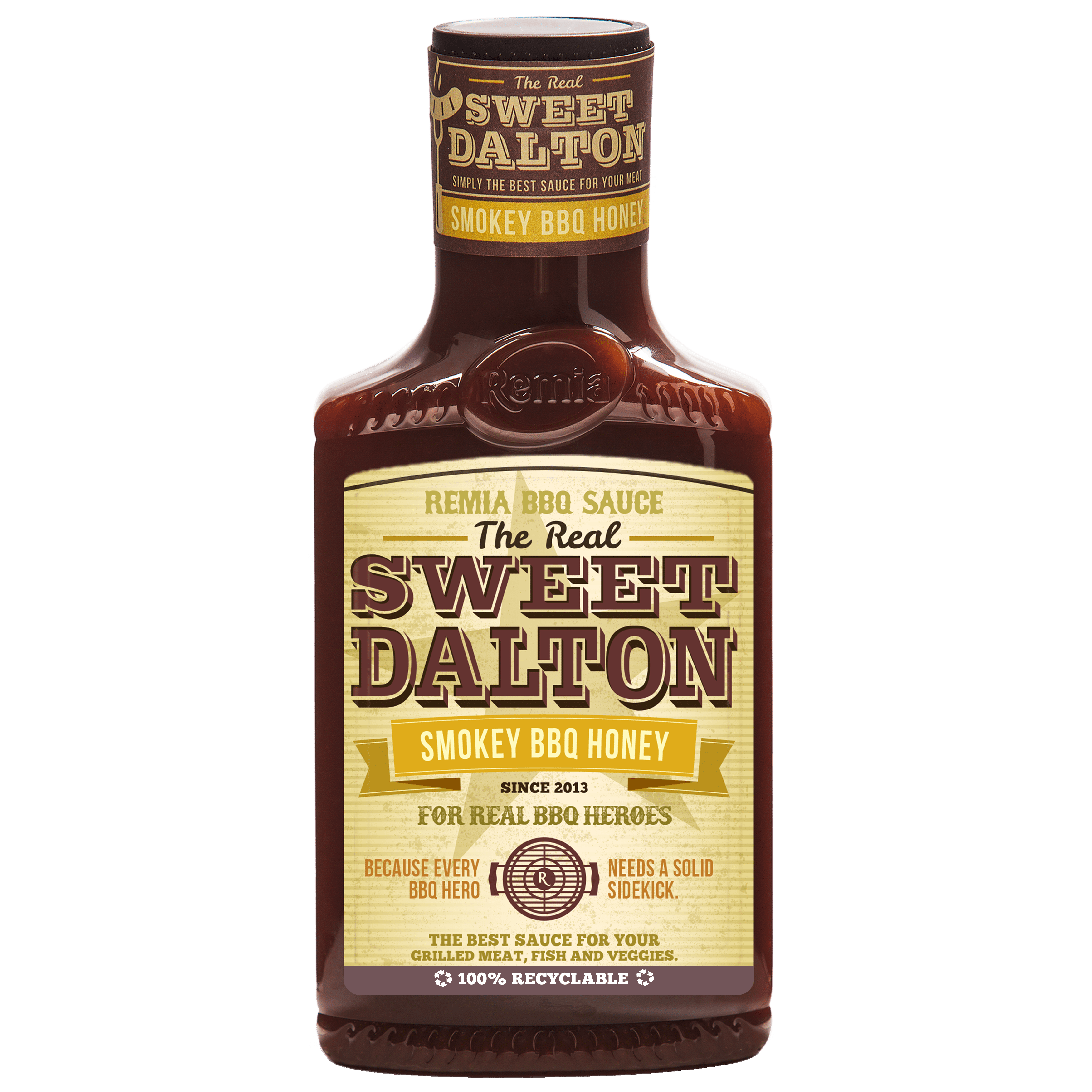 Remia BBQ Smokey Honey Per Fles 450 ml