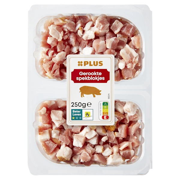 PLUS Dobbelsteentjes gerookt spek