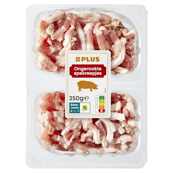 PLUS Ongerookte spekreepjes