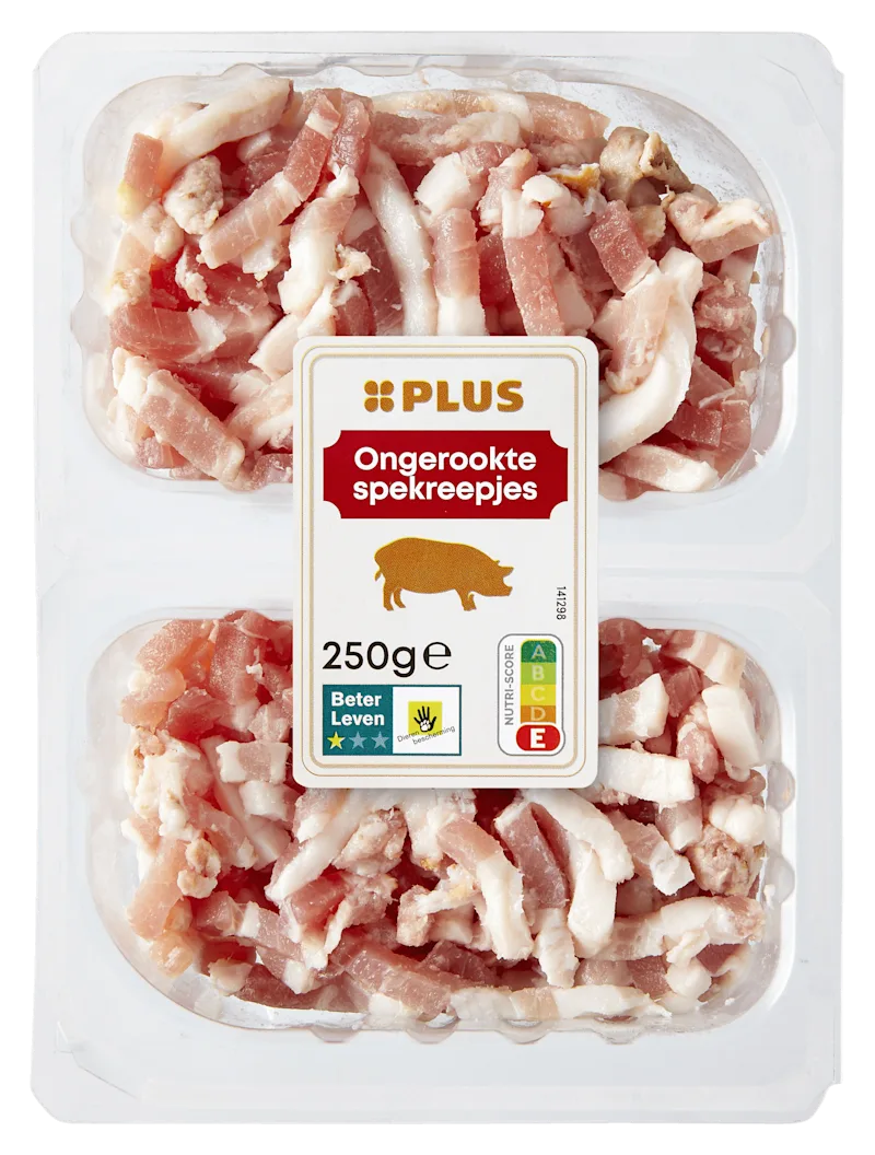 PLUS Ongerookte spekreepjes