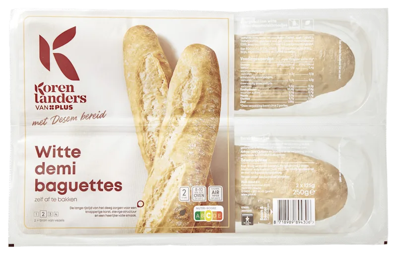 PLUS Korenlanders Desem demi baguette wit