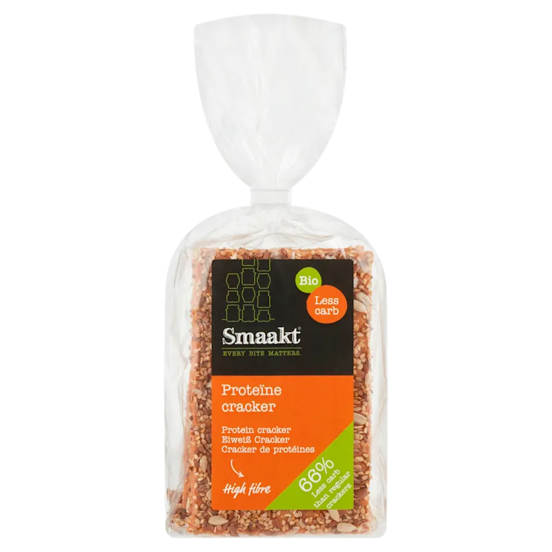 Smaakt Proteine cracker less carb biologisch