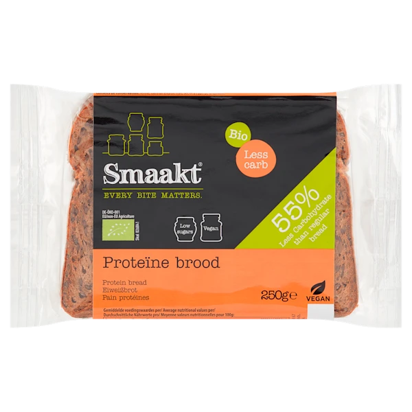 Smaakt Proteine brood less carb biologisch