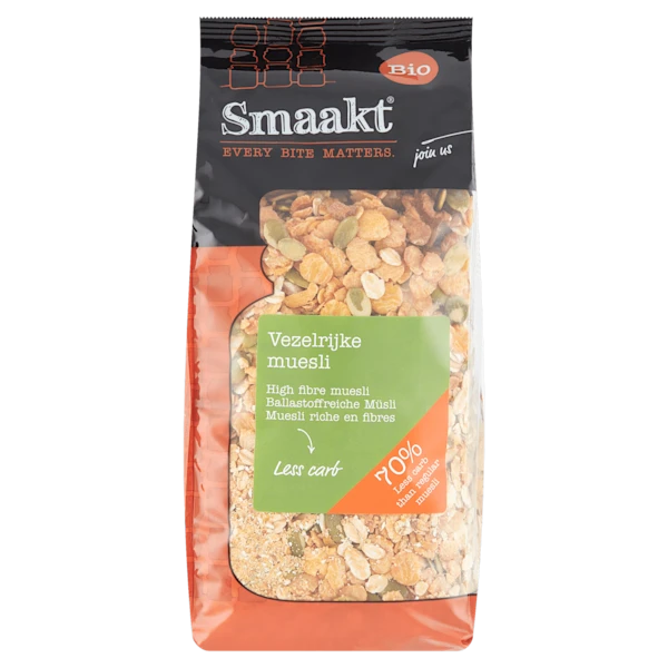 Smaakt Muesli less carb biologisch