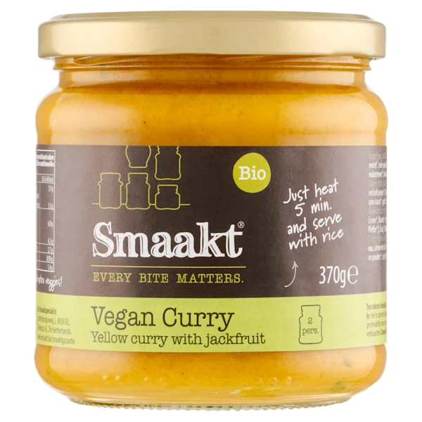 Smaakt Vegan gele curry met jackfruit bio
