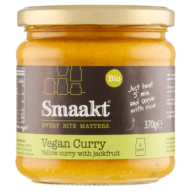 Smaakt Vegan gele curry met jackfruit bio