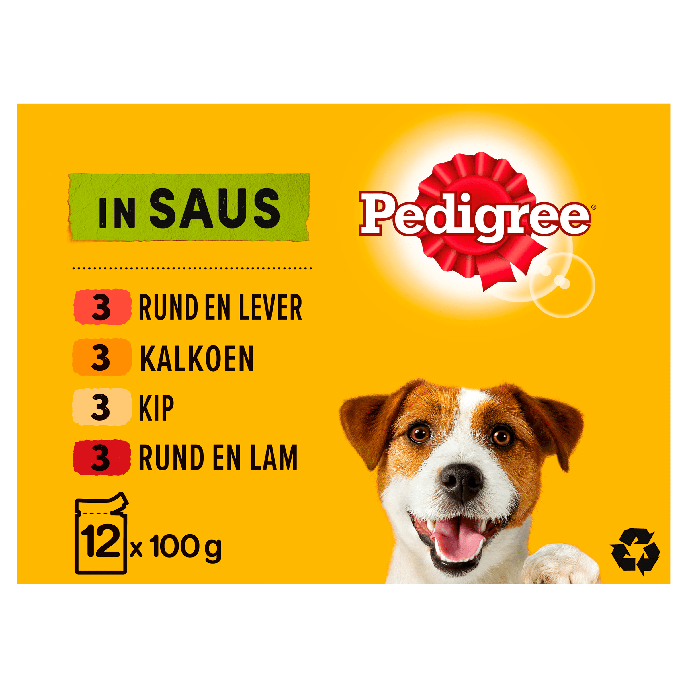 Pedigree Adult Vlees in Saus Hondenvoer Per Doos 1200 g