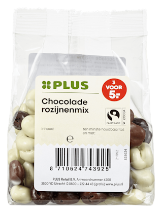 Chocolade rozijnenmix