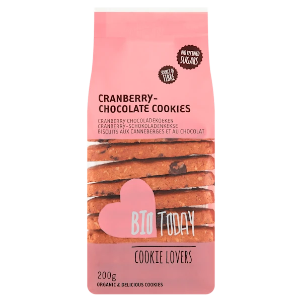 BioToday Cranberry chocoladekoeken biologisch