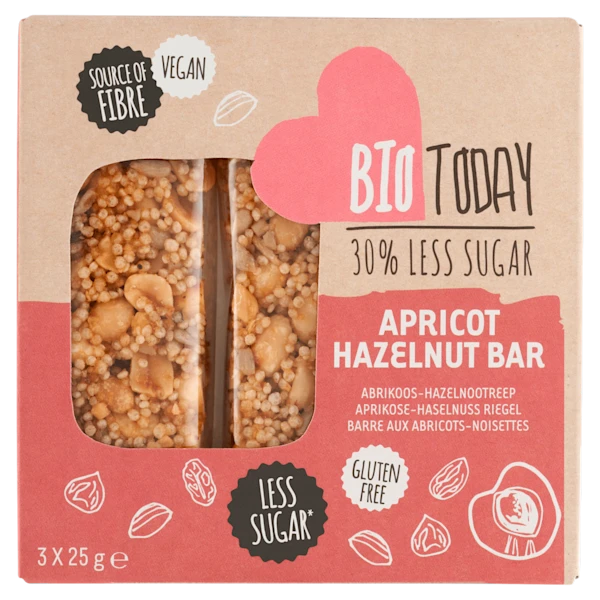 BioToday Notenreep abrikoos hazelnoot bio