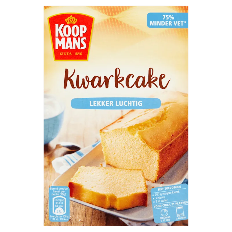 Koopmans Kwarkcake bakmix