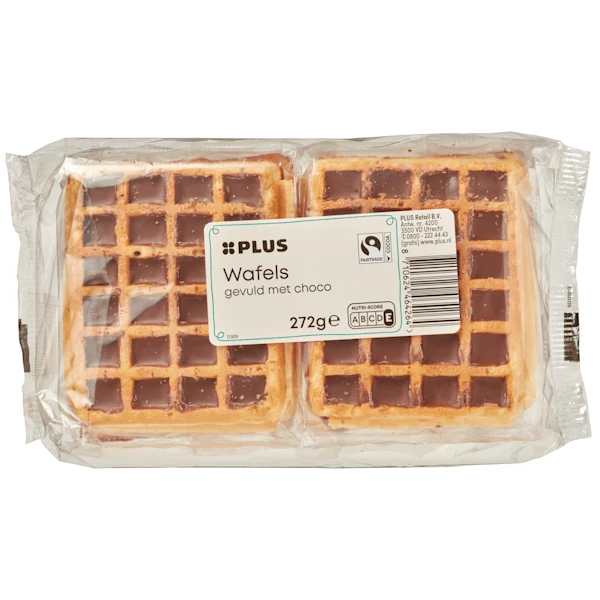 PLUS Wafels Choco Fairtrade